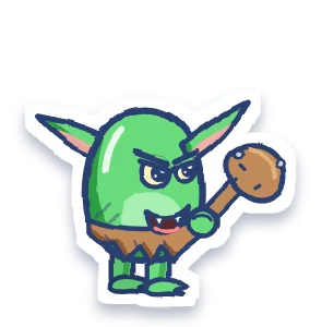 A goblin with a club